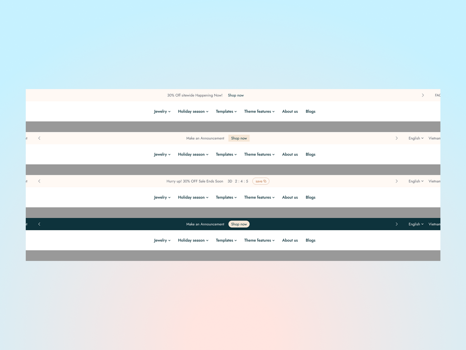 Annoucement Bar