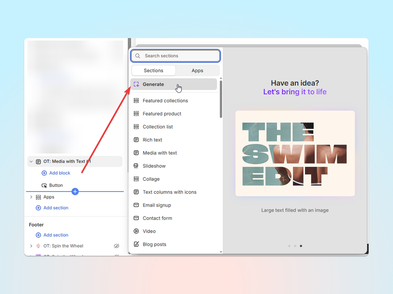 Media with Text with AI Block